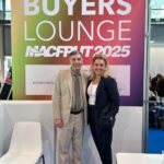Business meeting at Macfrut Rimini 2025 Buyers Lounge – representing MediTaste and international agri-food collaborations.